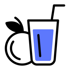 This Juice icon is suitable for Restaurant Menu, Food, etc