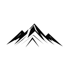 A vector illustration of a mountain silhouette set, featuring rugged grunge textures for a bold and artistic effect.