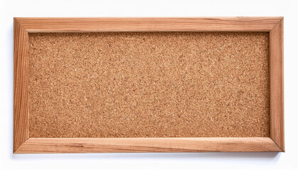 Fototapeta premium Empty corkboard with wooden frame suitable for pins and staples. Mock-up.