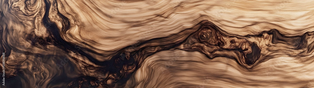 Aufkleber Intricate Wooden Texture with Abstract Patterns and Grunge Undertones  Closeup shot of an old weathered wooden surface featuring a complex array of natural patterns textures and a vintage
