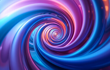 Dynamic abstract spiral with vivid blue and purple hues, creating a striking, 3D background for digital art, presentations, marketing, therapy design