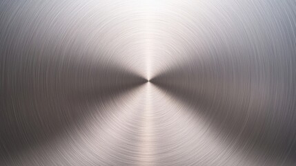 Brushed stainless steel radial texture with a shiny, scratched surface.