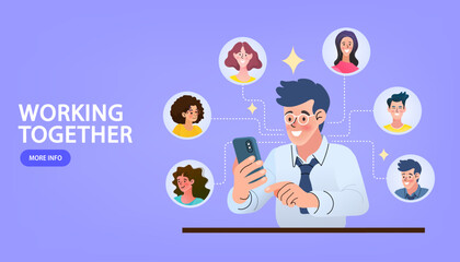 vector illustration of business people