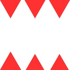 White background and red triangle