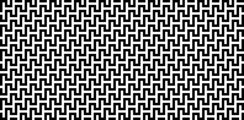 Seamless geometric pattern. Black and white abstract background with lines.