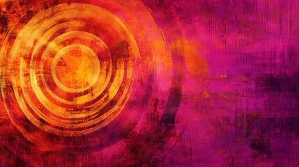 The semicircular pattern persists, now in warmer tones to complement the foreground.