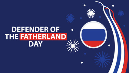 Defender of the Fatherland Day vector web banner design
