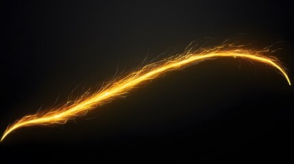 Golden Energy Trail Abstract Background Sparkles