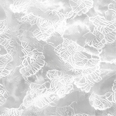 Obraz premium Elegant White Lace Fabric Texture Background