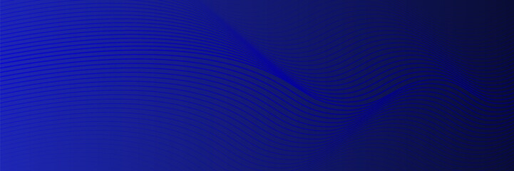 Futuristic abstract background with glowing wave. Shiny moving lines design element. Modern blue gradient flowing wave lines. Technology concept.