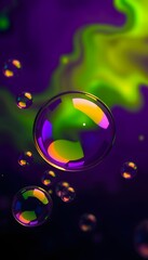 bubbles on a purple background
