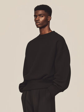 Male fashion concept. Portrait of a handsome afro-american young male model wearing white designer clothes and posing on light gray background. Catalogue, campaign style. Studio shot