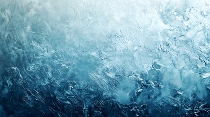 Obraz premium Mesmerizing Icy Crystalline Texture with Vibrant Teal Hues for Captivating Winter Wonderland Aesthetics
