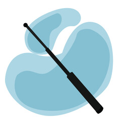 police baton.Police Baton Stick Drawing Vector
