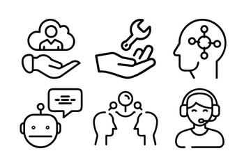 support icon vector art illustration 