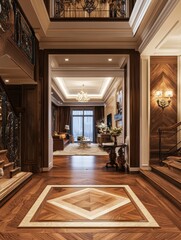 This luxurious home interior demonstrates classic elegance and exquisite detail