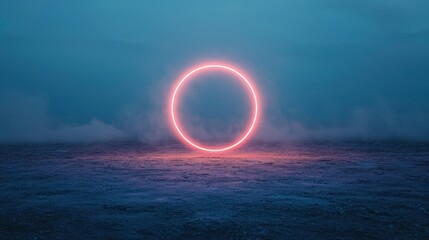 Mysterious Glowing Portal in the Middle of an Ethereal Landscape