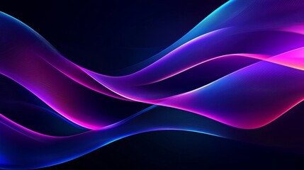 Vibrant waves of color dance in harmony, creating a stunning visual effect. This abstract image radiates energy and motion through its light and shadow.