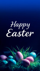 An Easter Catd with the text "Happy Easter".