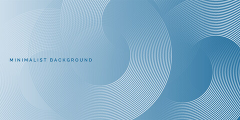 Minimalist banner background, pastel colorful, ocean blue and cloudy sky gradations. Circle effect style geometric, abstract background.