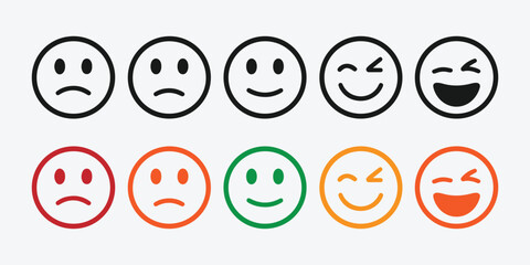 Emoji Feedback Rating Scale. Emoji Rating Icons Set. Customer Rating Emoji Icons. Emotional Rating Scale Icons.