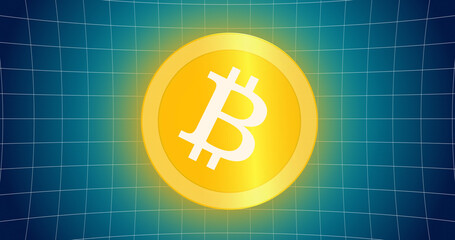Bitcoin crypto coin currency technology blockchain development background. Backdrop showing luxury prosperity and success in the financial sector. Wealth and banking concept. Economy mining bg.