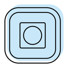 Record Button color shadow thinline icon, vector, pixel perfect, illustrator file 
