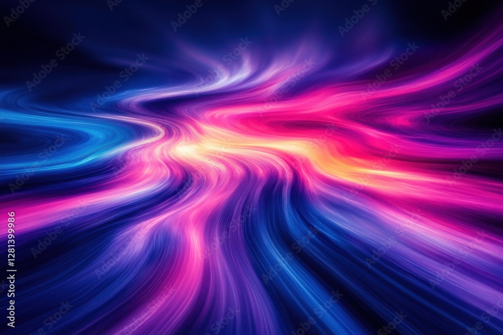 Poster dynamic abstract background with vibrant colors and flowing lines creating a sense of movement and e