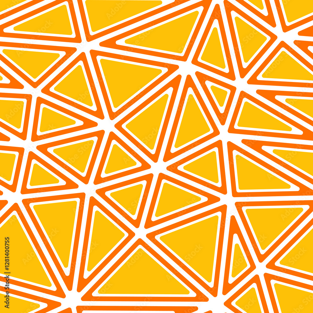 Poster triangles pattern geometric design. rounded solid shapes in frames. big triangles size. one tone col