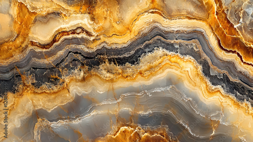 Poster vibrant agate crystal texture abstract natural mineral background colorful striped pattern of geolog