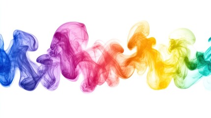 Fototapeta premium Abstract Rainbow Colored Smoke Swirls Design