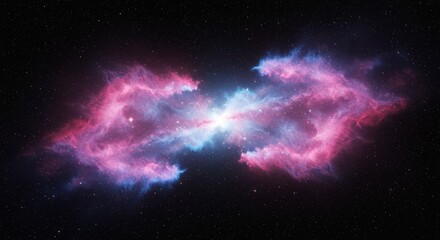 Celestial Symphony A vibrant cosmic dance of colors in interstellar space