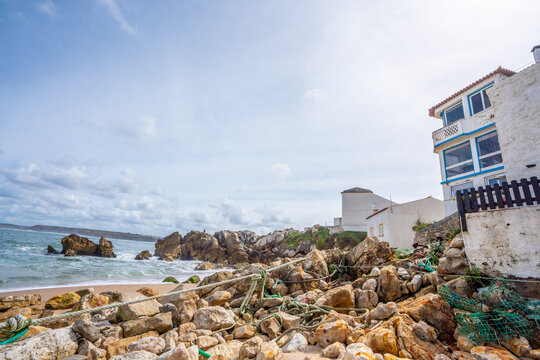 Coast line of a small village in portugal called Penice