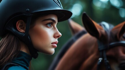Elegant Equestrian: A Woman and Her Horse
