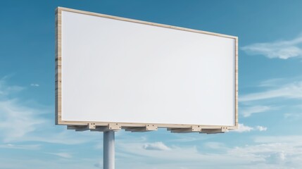 Obraz premium Large Outdoor Advertising Billboard Against Clear Blue Sky