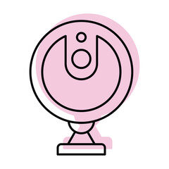 Webcam color shadow thinline icon, vector, pixel perfect, illustrator file 
 