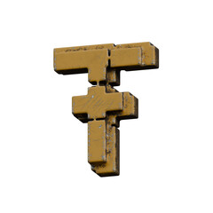 Cyberpunk Metal 3D Alphabet or PNG Letters