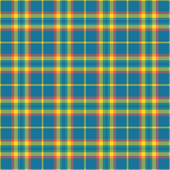 Sheet background pattern plaid, daisy fabric texture tartan. Wrapping vector seamless check textile in green and cyan colors.