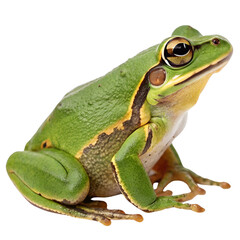 Obraz premium Green tree frog isolated on a transparent background