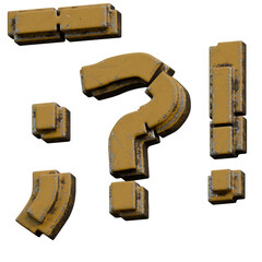 Cyberpunk Metal 3D Alphabet or PNG Letters