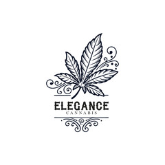 Premium Cannabis Branding Logo with Artistic Style