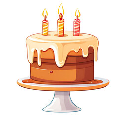 birthday cake with candles
