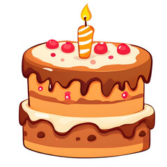 birthday cake with candles