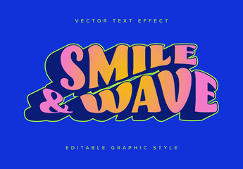 Warped Gradient Text Effect Mockup