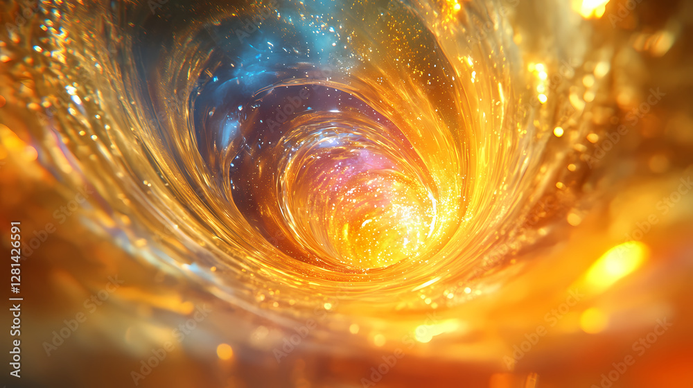 Canvas Prints abstract swirl of galaxy with vibrant colors, evoking awe and wonder, creates captivating depth