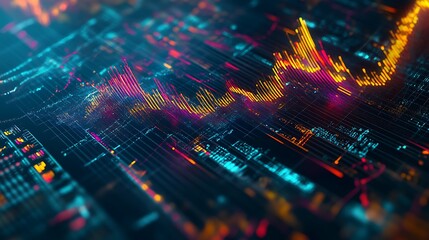 Abstract Visualization Of Dynamic Data Streams And Charts