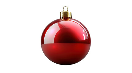 red christmas ball isolated on white background 
