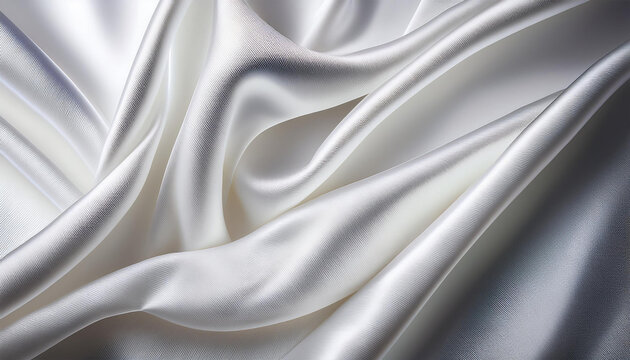 fond de texture luxueux d un drape de tissu de soie blanche voilage ou rideau blanc satine