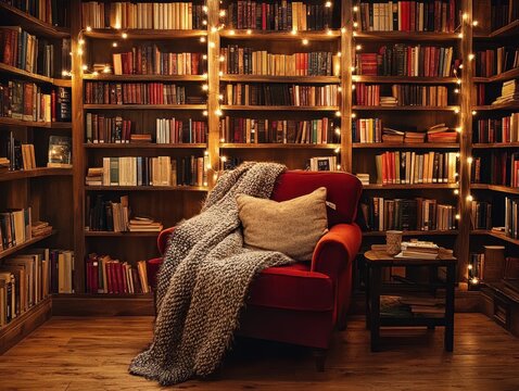 A cozy library is a haven of reading and relaxation