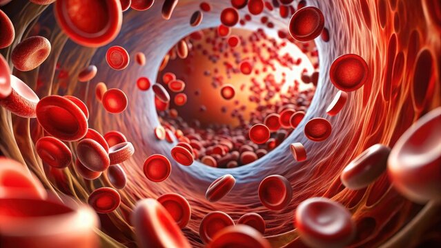 Molecules moving through the bloodstream in a blood vessel , pharmacokinetics, molecules